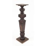 Flower column/palm pedestal around 1880, oak, 129 x 34 x 34 cm