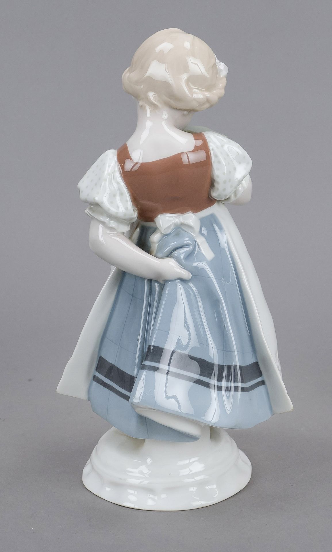 Schoolgirl, KPM Berlin, mark before 1945, year mark for 1909, 1st choice, designed by Martin - Image 2 of 2