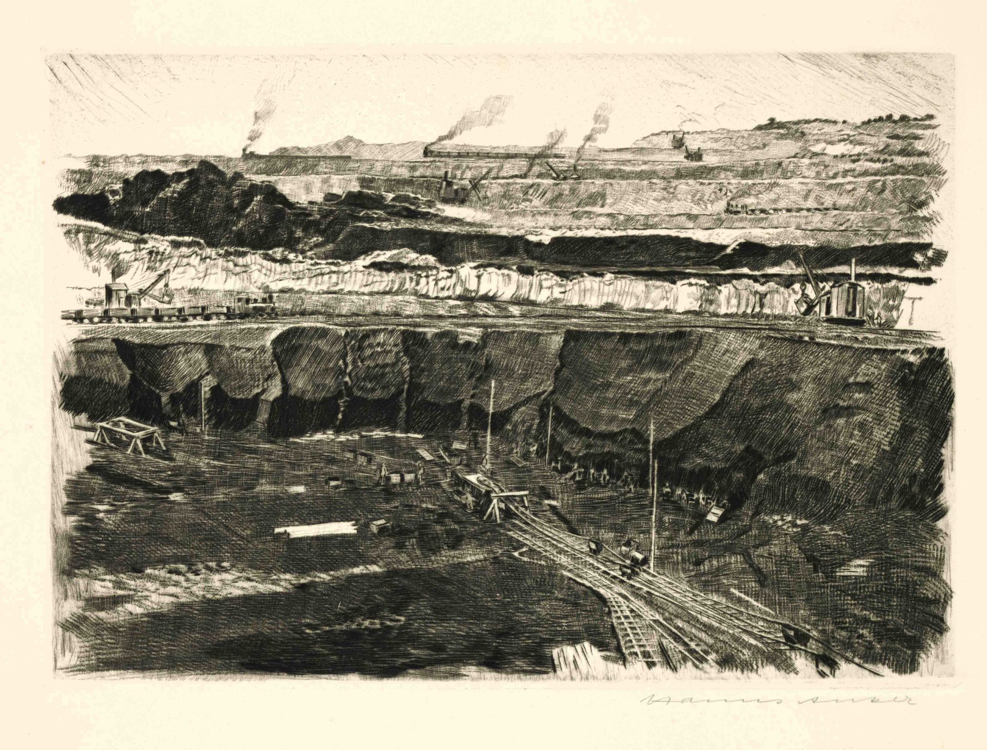 Hanns Anker (1873-1950), portfolio on mining, ''Braunkohle und Brikett, 25 Jahre Bubiag'', with 13 - Image 3 of 4