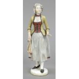 Traditional costume figure, Nymphenburg, mark 1925-75, model no. 879, woman in traditional costume