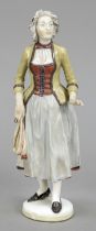 Traditional costume figure, Nymphenburg, mark 1925-75, model no. 879, woman in traditional costume