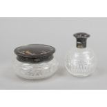 Flacon and round lidded jar, England, 1930, maker's mark Albert Carter, Birmingham, sterling