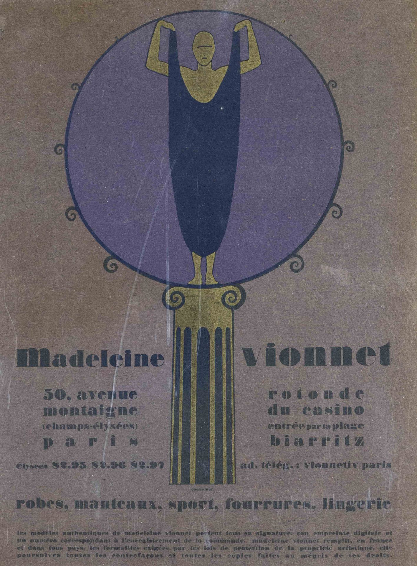 Kleines Art Déco Plakat um 1920