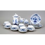 Coffee service for 6 persons, 22-piece, Meissen, marks 1972-80, 1st and 2nd choice, shape New cut-