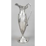 Tall jug, probably USA, early 20th century, sterling silver 925/000, round, domed base, slender