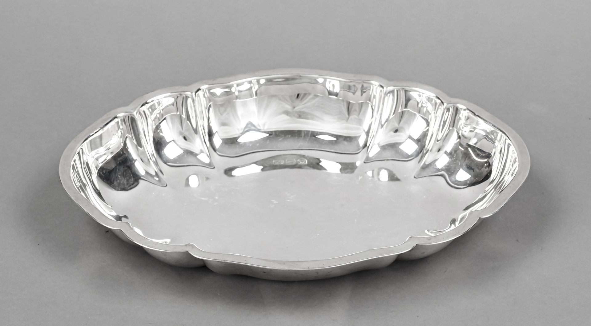 Oval bowl, German, 20th century, maker's mark M. H. Wilkens & Söhne, Bremen-Hemelingen, sterling