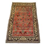 Carpet, Gohm with silk, minor wear, 218 x 141 cm - The carpet can only be viewed and collected at