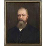 signed E. Scholl, portrait painter late 19th century, portrait of Johann Hermann Stöve zu Berge, oil