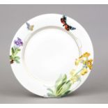 Art Nouveau plate, Meissen, Knaufschwerter 1850-1924, 1st choice, shape T-Glatt, model no. T 22,