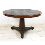 Coffee table, mahogany, 19th century, minimal veneer damage, h 66 x Ø 104 cm - This furniture cannot