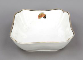 Large Caré bowl, KPM Berlin, pre-1945 mark, 1st choice, red imperial orb mark, polychrome painting