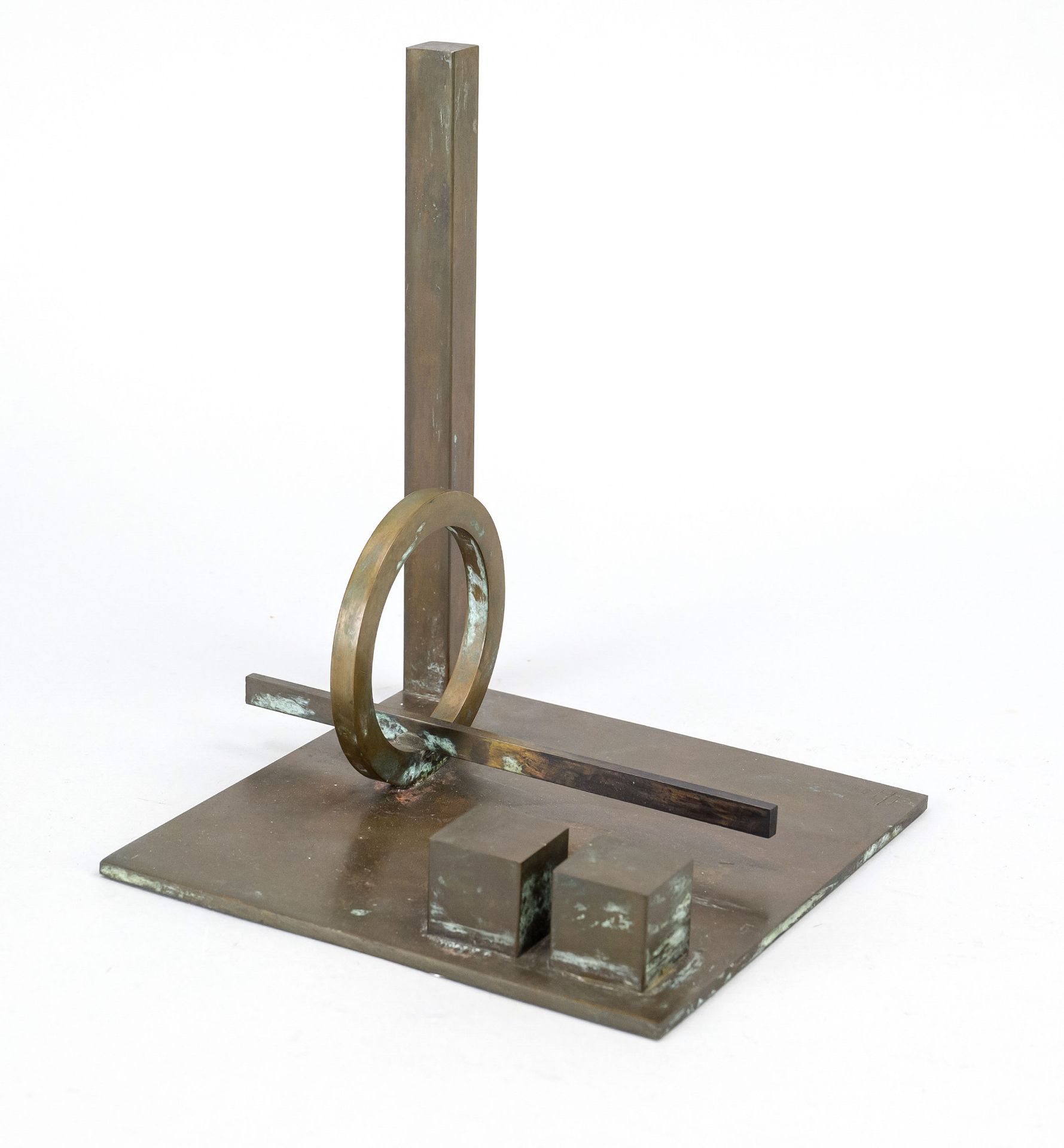 Ernst Hesse (*1949), maquette for Korbach, 1997, patinated bronze, monogrammed and dated in the