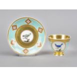 A cup and saucer, KPM Berlin, c. 1800, 1st choice, painter's mark 1803-1813, rare cup form with