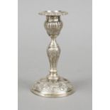 Candlestick, German, 20th century, marked Albo, silver 800/000, round domed stand, baluster shaft,