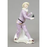 Pierot, Nymphenburg, 20th century, figure from the Commedia dell'arte, designed by Franz Anton