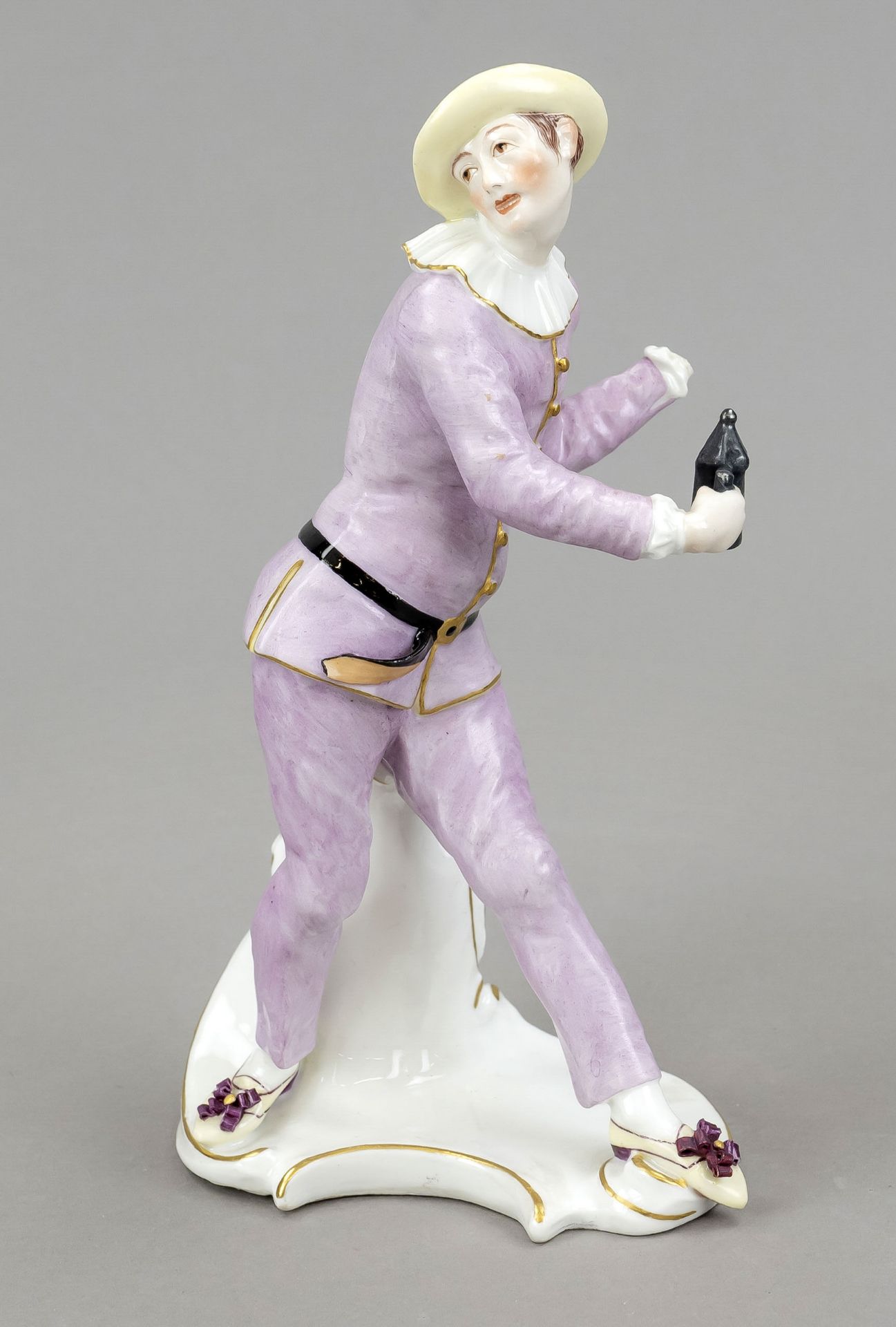 Pierot, Nymphenburg, 20th century, figure from the Commedia dell'arte, designed by Franz Anton