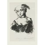 Lovis Corinth (1858-1925), Portrait of the Margravine of Bayreuth, lithograph, signed by hand on the