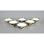 Six small bowls, Rosenthal meets Versace, late 20th century, 2nd choice, 'Vanity' series, stylized