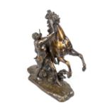 Guillaume Coustou (1677-1746), after, Horse Tamer (Cheval de Marly), bronze, brown patina, reduced