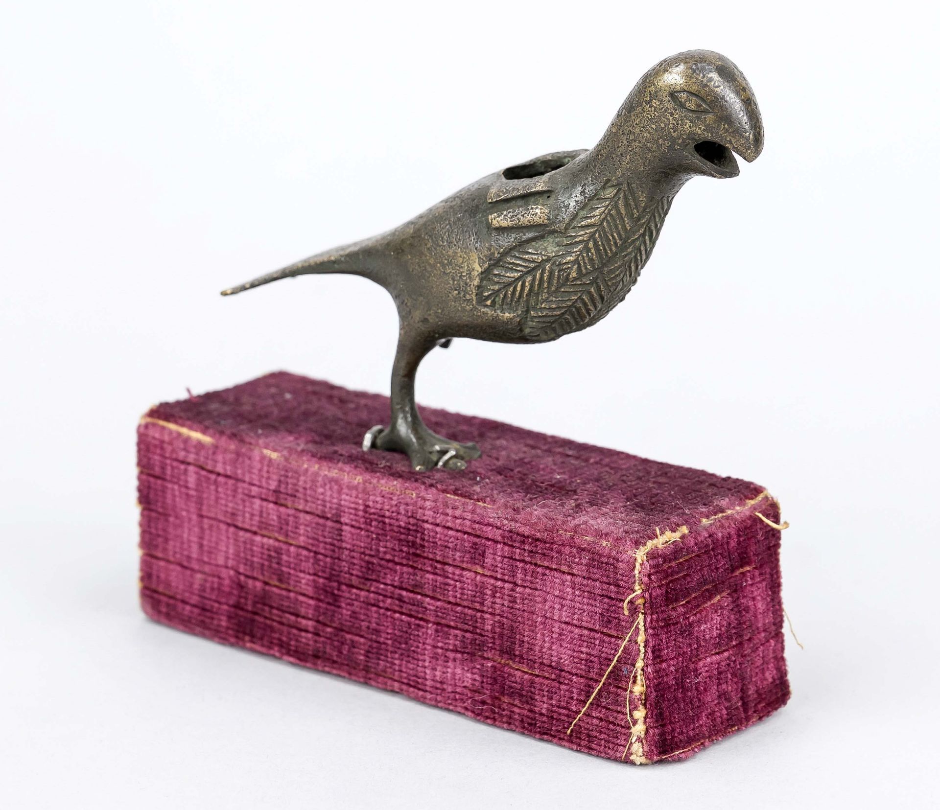 Incense burner/incense burner in the shape of a bird, probably Persian, exact age uncertain, bronze.