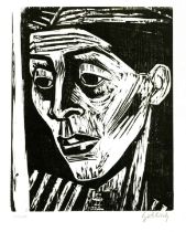 Karl Hubbuch (1891-1979), ''Ellen'', woodcut on wove paper, 1953, signed lower right, numbered lower