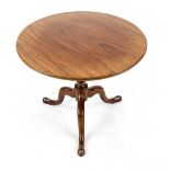 Round tea table, England 19th century, mahogany, h. 61 cm, d. 75 cm