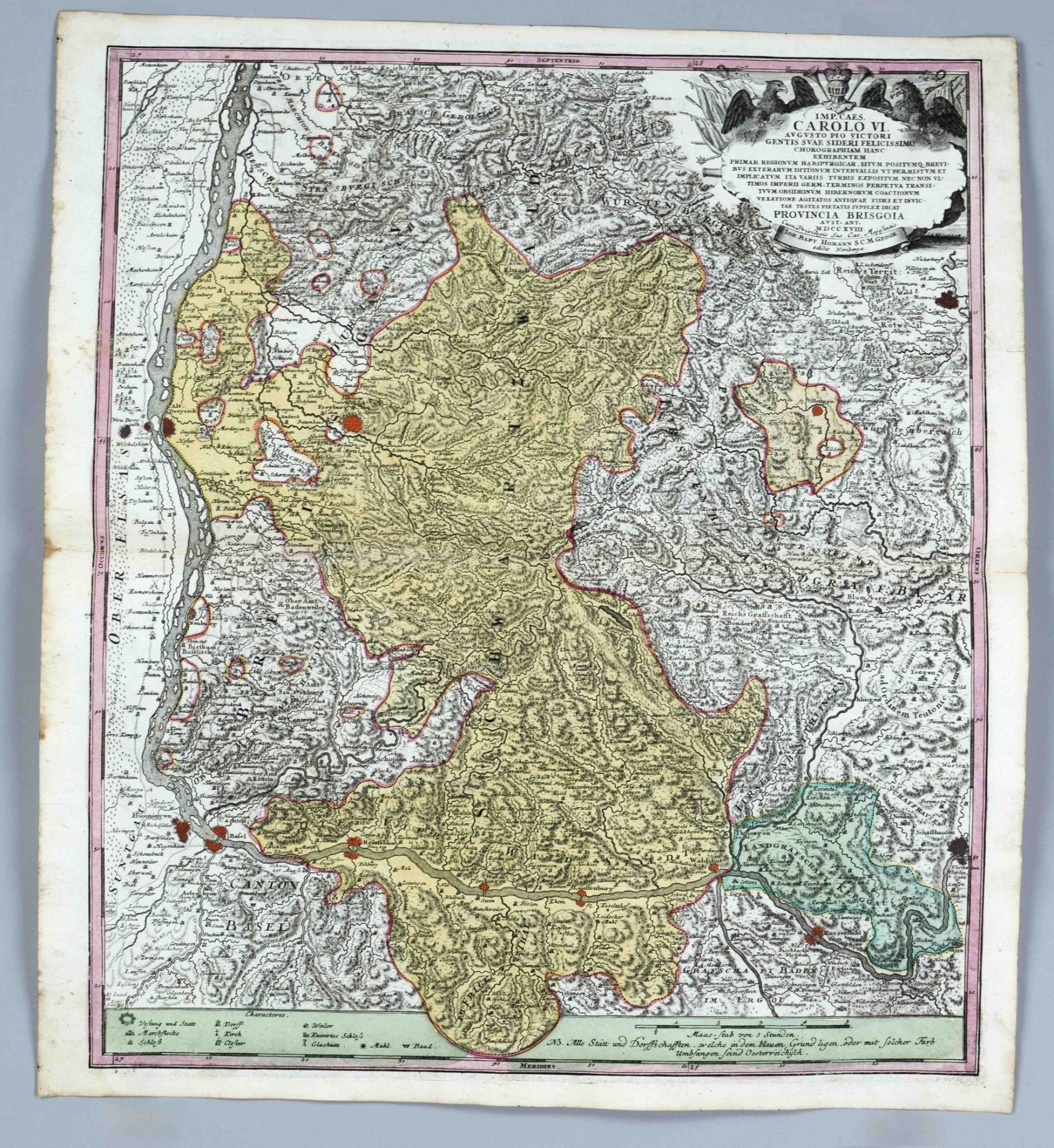 Historische Karte des Breisgaus