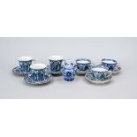 Mixed lot of 35 pieces of porcelain, China 19th/20th century, cobalt blue printed decorations,