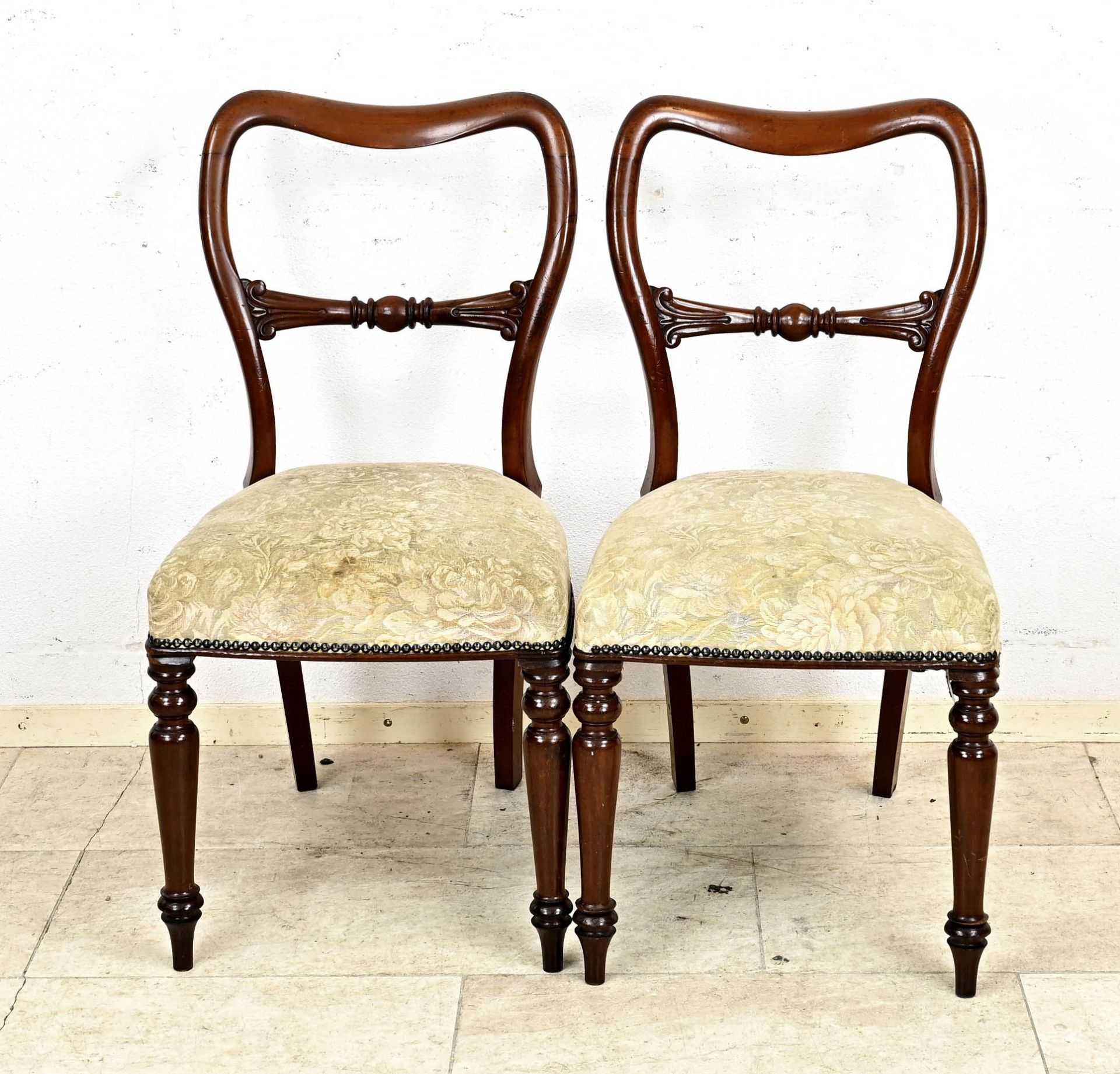 Set of 4 chairs, England around 1860, mahogany, 88 x 45 x 50 cm - This furniture cannot be viewed on
