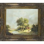 J.R. Bergsma, 19th century, Landscape, oil/canvas, signed lower right, 50 x 60 cm, framed 70 x 80