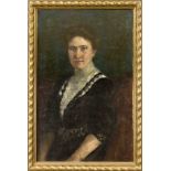 C. Bredo, late 19th century portrait painter, portrait of a lady, oil on canvas, signed lower right,