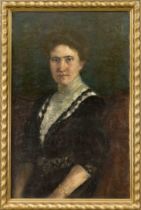 C. Bredo, late 19th century portrait painter, portrait of a lady, oil on canvas, signed lower right,