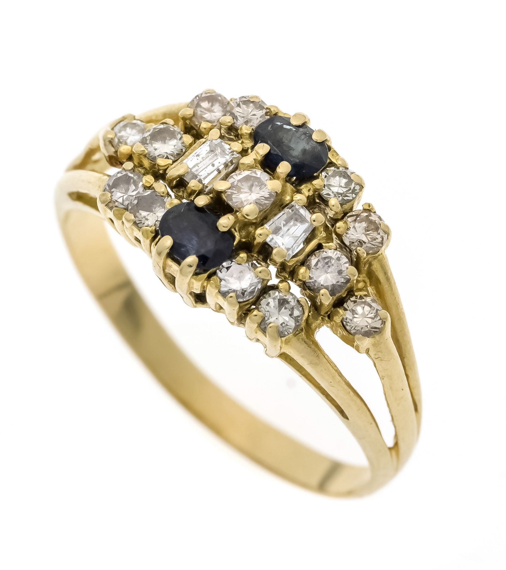 Saphir-Brillant-Ring GG 750/000