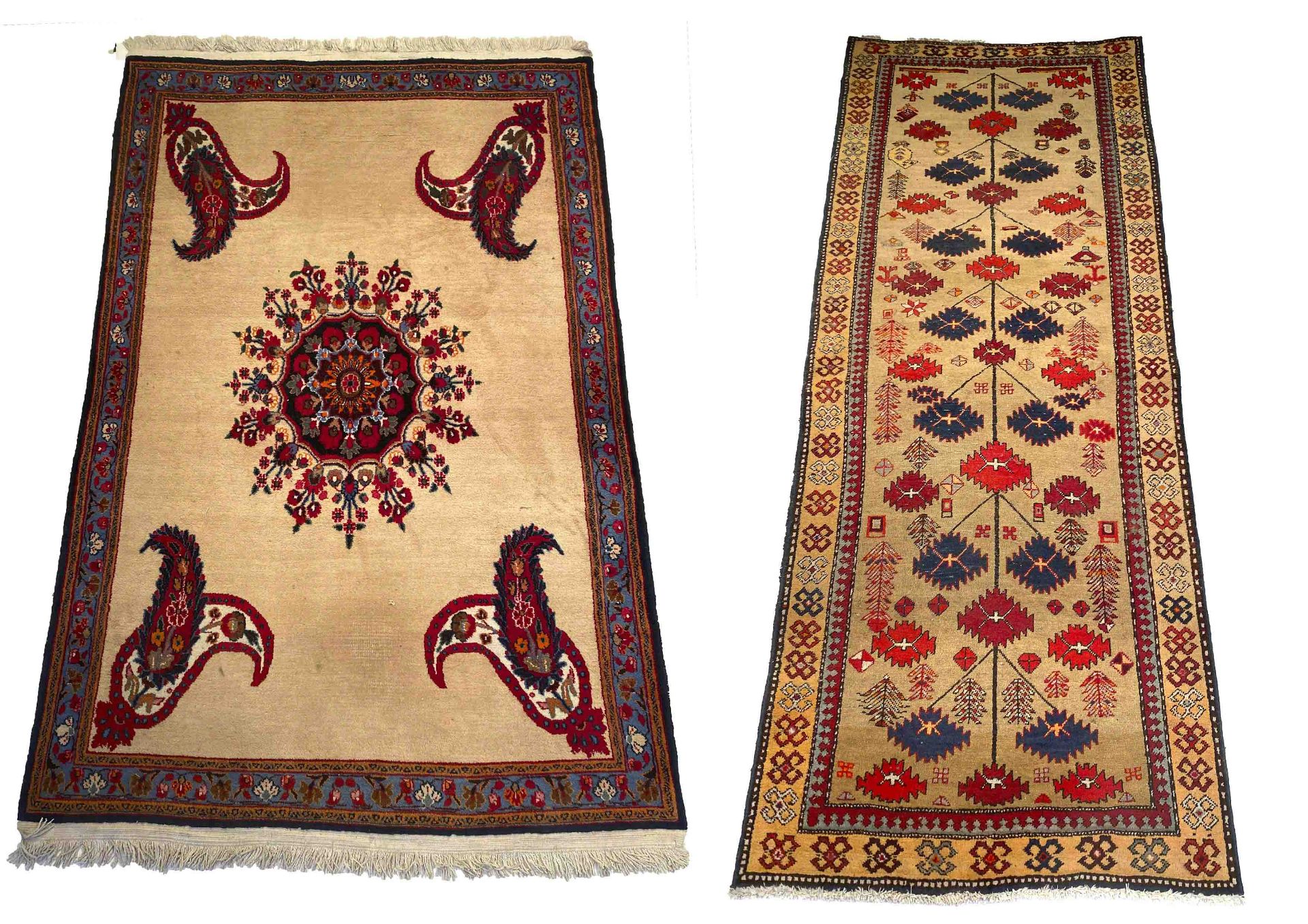 2 Teppiche, Ardebil, worn, 298