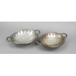 A pair of oval Historicist bowls, German, c. 1880, maker's mark Koch & Bergfeld, Bremen, silver