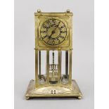 Art Nouveau revolving pendulum clock, c. 1910, gilt brass, with typical Art Nouveau motifs,