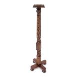 Flower column, 19th century, mahogany, turned shaft, h. 140 cm, d. 25 cm