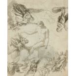 German School of the 17th century, two-page study sheet with figures for a Lamentation of Christ and