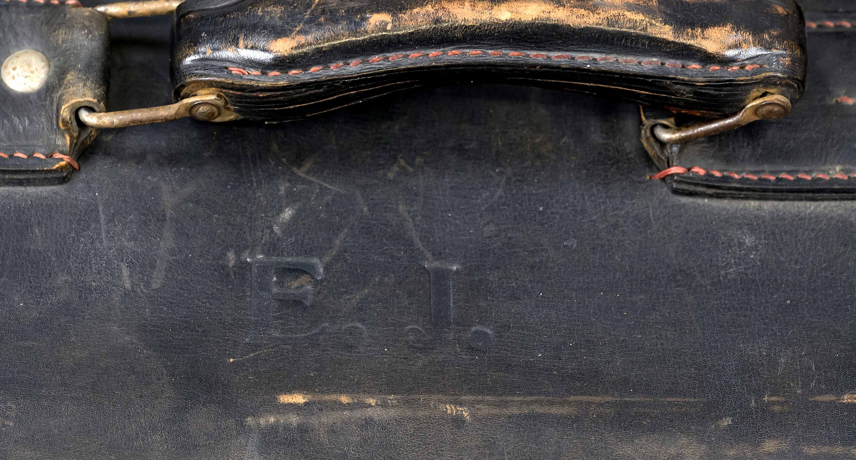 Heavy leather case, early 20th century According to the consignor, it came from the estate of - Image 3 of 4