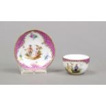 Miniature cup, Meissen, Knaufschwerter 1850-1924, 2nd choice, hemispherical form, polychrome