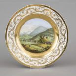 Topographical plate, KPM Berlin, 1830s, 1st choice, painter's mark 1823-1832, antique smooth form,