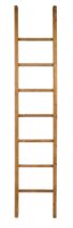 Sturdy ladder, 20th century, wood, slight signs of wear, h. 250/w. 50 cm