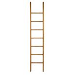 Sturdy ladder, 20th century, wood, slight signs of wear, h. 250/w. 50 cm