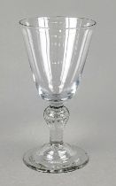 Goblet, 18th/19th century, probably Siebenstern glassworks, round domed base, widening shaft with