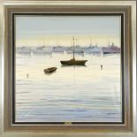 Signed Samper, late 20th century, large harbor scene, oil on canvas, signed lower right, pressure