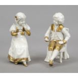 Pair of children, Scheibe-Alsbach, Thuringia, 20th century, two seated figures of children in