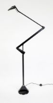 Gooseneck design lamp, Italy 20th/21st century, Lumina Mod. Zelig Terra, design W. Monici. Black