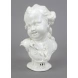 Bust of a child, Nymphenburg, impressed mark 1900-20, white, designed by F. A. Bustelli c. 1761,