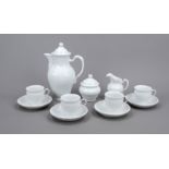 Coffee service for 12 persons, 27-piece, KPM Berlin, marks 1962-1992, 2nd choice, shape Rocaille,