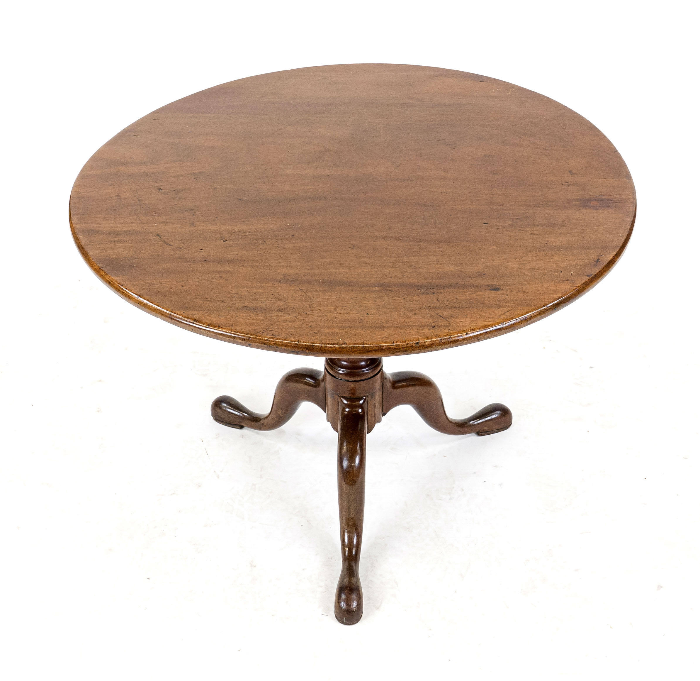 Tea table, England 19th century, mahogany, folding, h. 63 cm, d. 85 cm